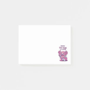 100 days of school invitation magnet post-it notes
