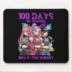 100 Days Of School K Pop 100 Days Stronger Kids K- Mouse Pad