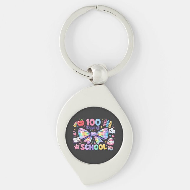 100 Days Of School  Keychain (Front)