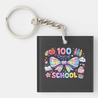 100 Days Of School Keychain