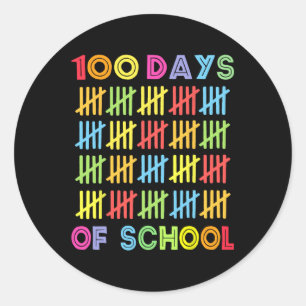 100 Days of School Kids 100th Day of School Costu Classic Round Sticker
