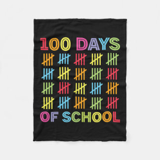 100 Days Of School Kids 100th Day Of School Costum Fleece Blanket