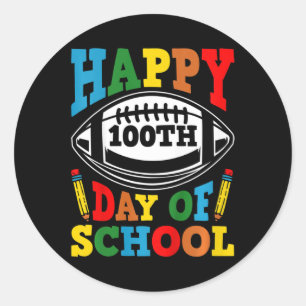 100 Days Of School Kids Boys Happy 100th Day Of Sc Classic Round Sticker