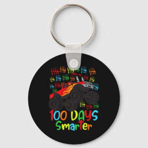 100 Days Of School Kindergarten Smarter Boys Monst Keychain