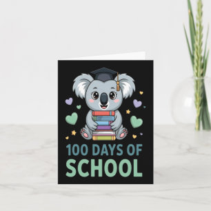 100 Days Of School Koala Student Teacher Card