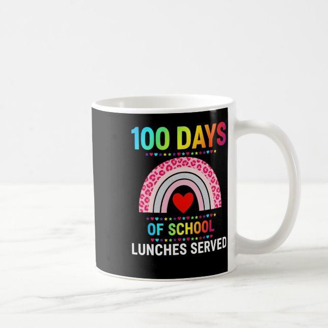 100 Days Of School Lunches Served Rainbow Lunch La Coffee Mug (Right)