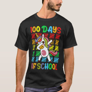 100 Days of School Magical Dabbing Unicorn T-Shirt
