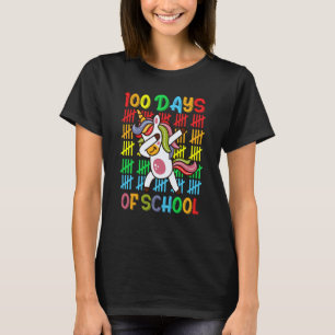 100 Days of School Magical Dabbing Unicorn T-Shirt