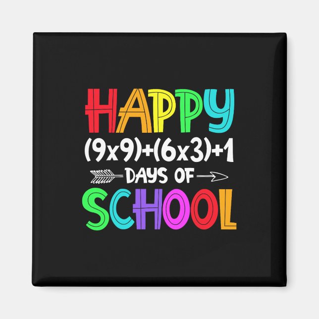 100 Days Of School Math Formula For Teacher Studen Magnet (Front)