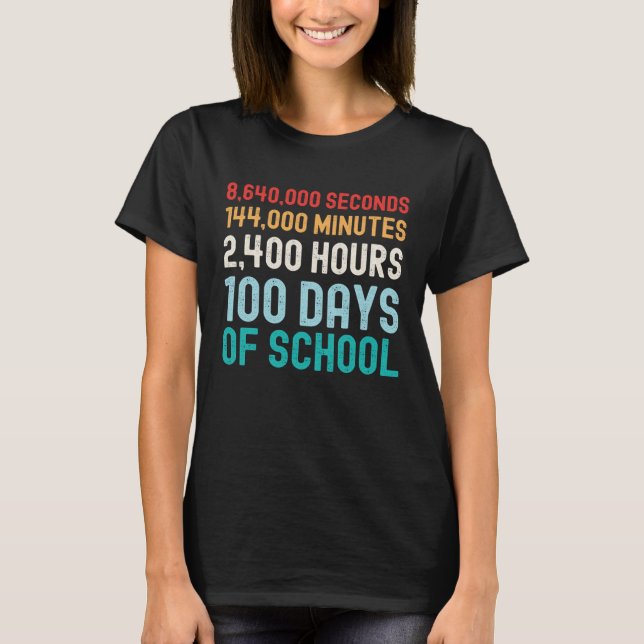 100 Days of School Math T-Shirt (Front)