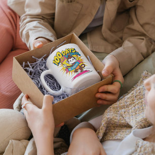 100 Days of School Monkey Fun Coffee Gift Mug