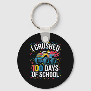 100 Days Of School Monster Truck 100th Day Of Keychain