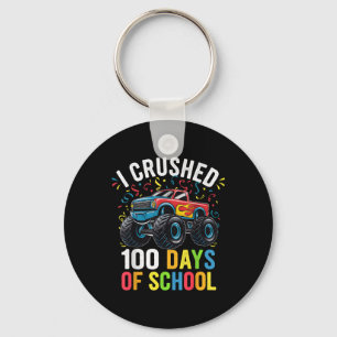 100 Days Of School Monster Truck 100th Day Of Keychain