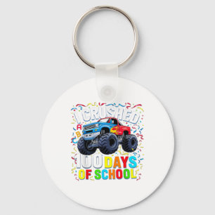 100 Days Of School Monster Truck 100th Day Of Keychain