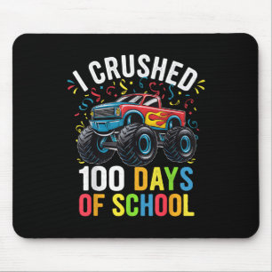 100 Days Of School Monster Truck 100th Day Of Mouse Pad