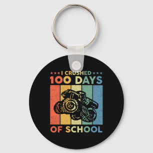 100 Days Of School Monster Truck 100th Day Of Scho Keychain