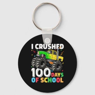 100 Days of School Monster Truck 100th Day of Scho Keychain