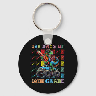100 Days Of School Monster Truck 100th Day Of Scho Keychain