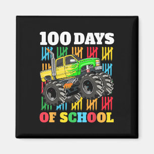 100 Days of School Monster Truck 100th Day of Scho Magnet