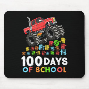 100 Days Of School Monster Truck 100th Day Of Scho Mouse Pad
