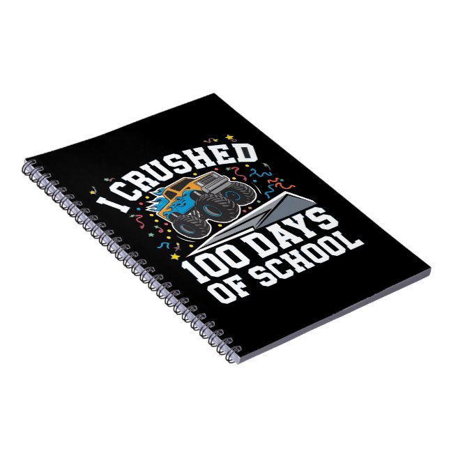 100 Days of School Monster Truck 100th Day School Notebook (Right Side)