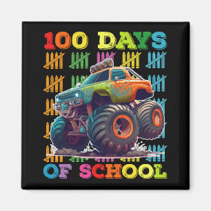 100 Days Of School Monster Truck Teacher Student Magnet