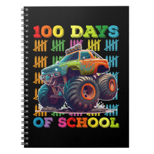 100 Days Of School Monster Truck Teacher Student Notebook