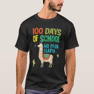 100 Days Of School No Prob LLAMA Shirt 2023 For Bo
