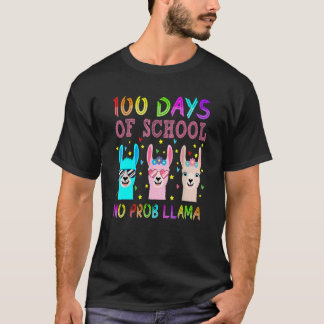 100 Days of School No Probllama 100th Day Teache T-Shirt