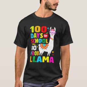 100 Days Of School No Probllama Llama 100th Day 9 T-Shirt