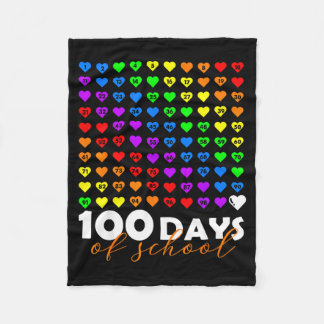 100 Days Of School Numbers Math Teacher Student 10 Fleece Blanket