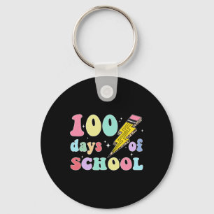 100 Days Of School Pencil Funny Teachers Students Keychain