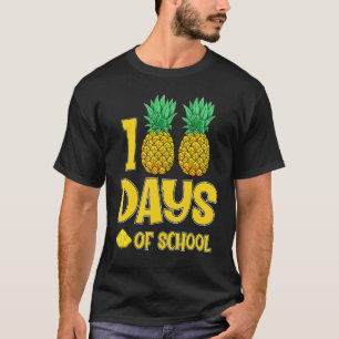 100 Days of School Pineapple Student Kids Teacher T-Shirt
