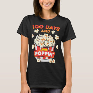 100 Days of School Popcorn Happy 100th Day of Scho T-Shirt