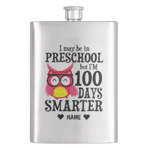 100 Days of School - Preschool Hip Flask