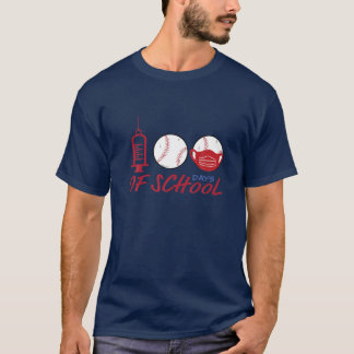 100 Days Of School Quarantinebaseball 100Th Day T-Shirt