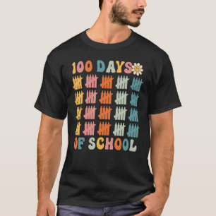 100 Days of School Retro Happy 100th Day T-Shirt
