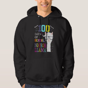 100 Days Of School Shirt No Probllama Llama 100th 