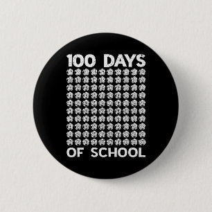 100 Days Of School Soccer 100th Day Of School Boys 2 Inch Round Button