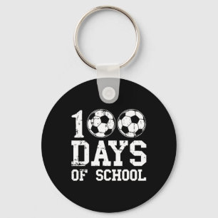 100 Days Of School Soccer For Teacher And Kids  Keychain