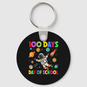 100 Days Of School Space Astronaut 100th Day Keychain