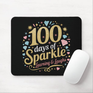 100 Days of School Sparkle Learning and Laughs Mouse Pad