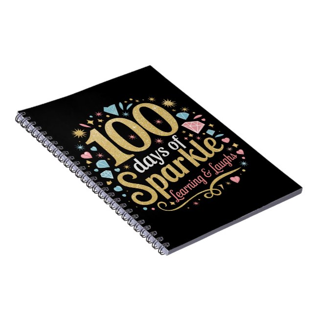 100 Days of School Sparkle Learning and Laughs Notebook (Right Side)