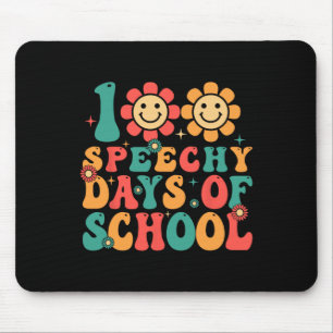 100 Days Of School Speech Therapy Groovy Slp Teach Mouse Pad