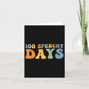 100 Days Of School Speech Therapy Happy 100th Day Card