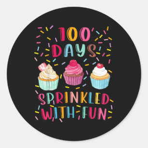 100 Days Of School Sprinkled With Fun3  Classic Round Sticker