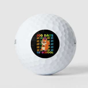 100 Days Of School Squirrel Teacher Golf Balls