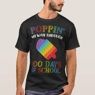 100 days of School Student Teacher Cute Poppin Ice T-Shirt