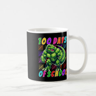 100 Days Of School T-rex Lover Boys 100 Days Of Sc Coffee Mug