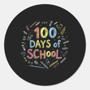 100 Days Of School Teacher 100th Day Celebration O Classic Round Sticker